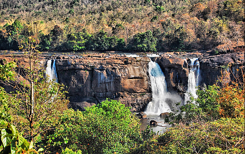 cascata, Athirappilly, Athirappilly panchayath, Kerala, India, natura, fiume