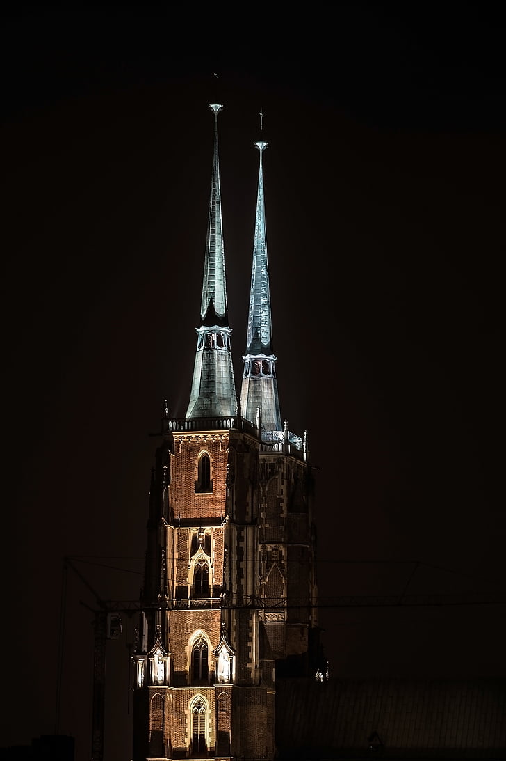 kiến trúc, xây dựng, tối, đèn chiếu sáng, đêm, Nhà thờ, phong cách Gothic