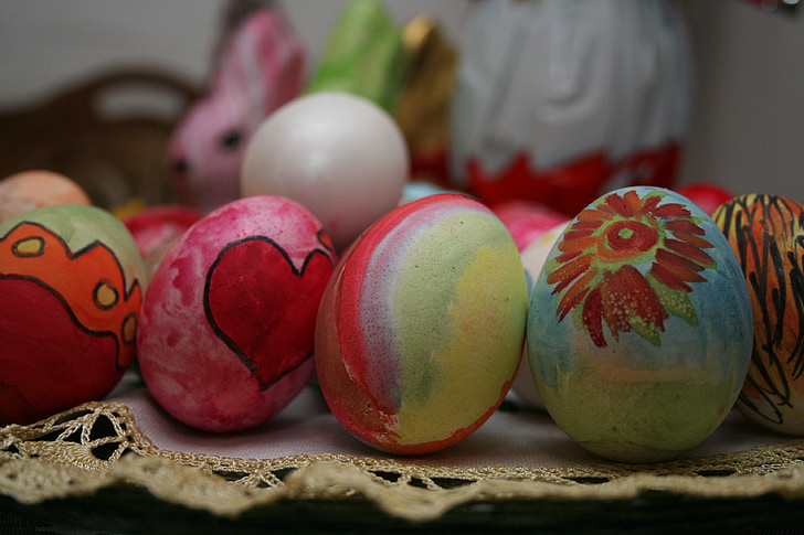 eggs, easter, colored, colorful easter eggs, lots of eggs, easter eggs