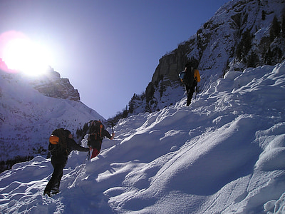 protišmykové topánky, Pešia turistika, sneh, snežnice, horolezectvo, bergsport, Alpine