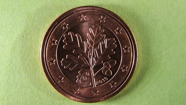 mince, cent, eura, Měna, peníze, kov, drobné