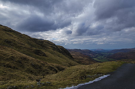 montanha, cena, Lago, distrito, Reino Unido, paisagem, Cumbria