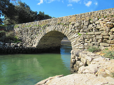 Cascais portugal, Bridge, stenbro, övergången