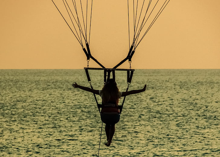 paragliding, havet sport, flyve, Sky, Extreme, faldskærm, aktivitet