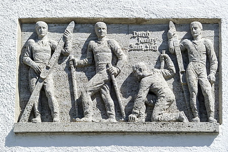 seinale fresko, rühm, mees, põllumajandustootja, krohv, skulptuur, Kultuur