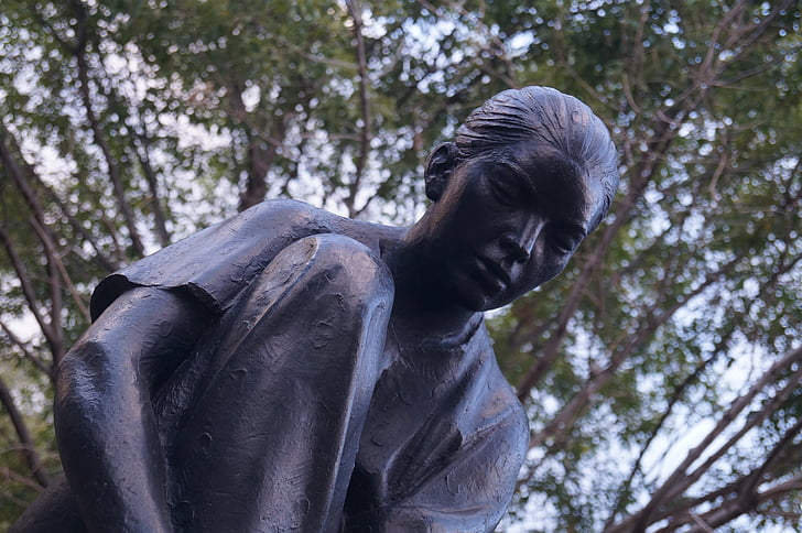 Statue, naised, Park, Joonis, raud, Monument, nägu