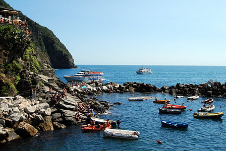βάρκα, Πόρτο, Τσίνκουε Τέρρε, Ριοματζόρε, Λιγουρία, Ιταλία, χρώματα