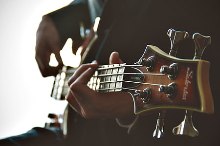 Close-up, gitar, alat musik, musisi, alat musik dawai