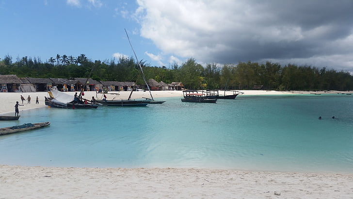 Zanzibar, Beach, trópusi, sziget, Holiday, utazás, óceán