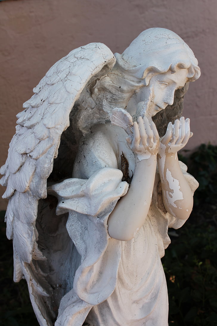 Angelo, Angelico, Statua, scultura, pietra, religione, spiritualità