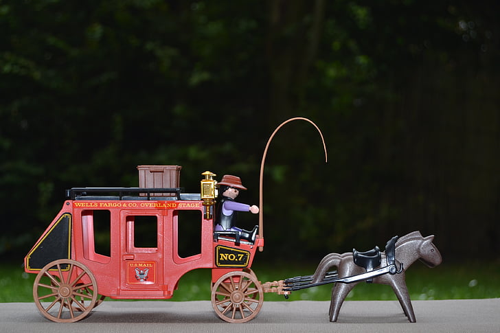 Playmobil, Länsi, Yhdysvallat, Amerikka, Stagecoach, lelut, lapset
