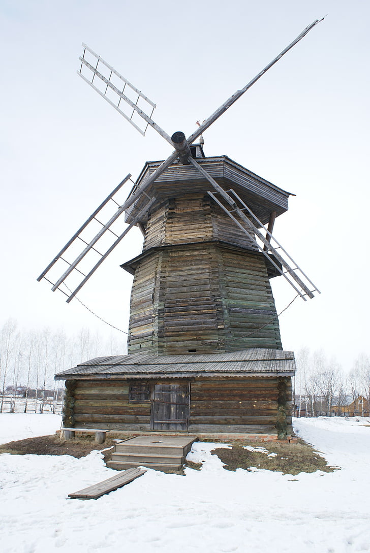suzdal, wooden mill, old mill