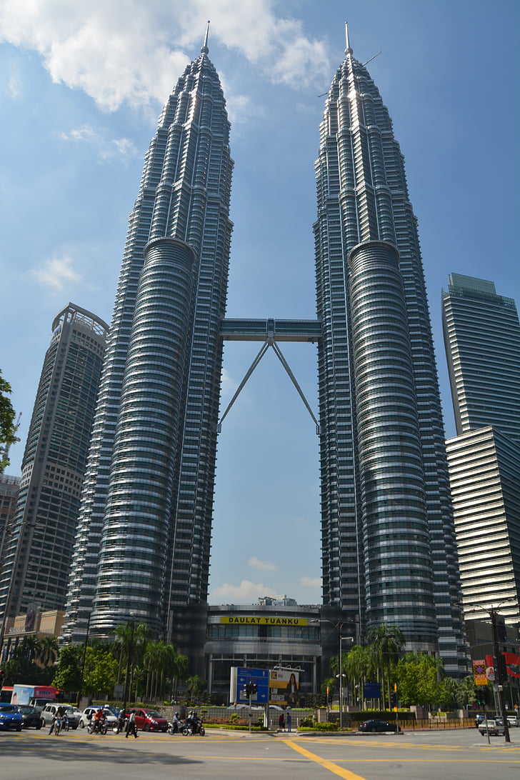 Petronas towers, dvojčata, Malajsie, Kuala lumpur, Petronas, Architektura, Twin