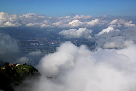 διάθεση, σύννεφα, ουρανός, καιρικές συνθήκες, Rigi, βουνά, τοπίο