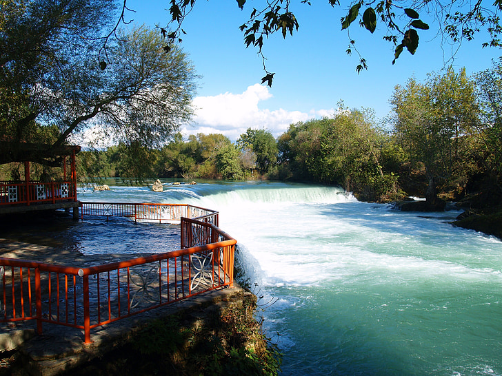 水, 川, 滝, 泡状, 自然, 風景, トルコ語