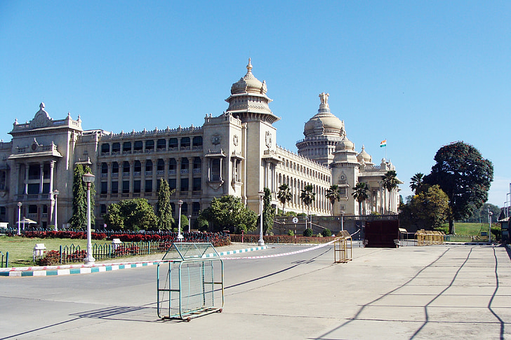 Karnataka, vikasa soudha, Vidhana soudha, Bangalore, Índia, governo, arquitetura