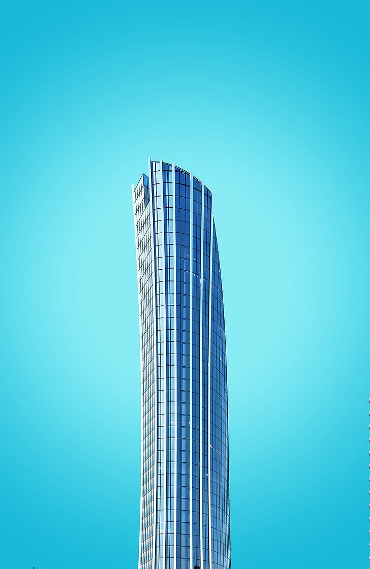 architecture, blue sky, building, city, cityscape, contemporary, glass