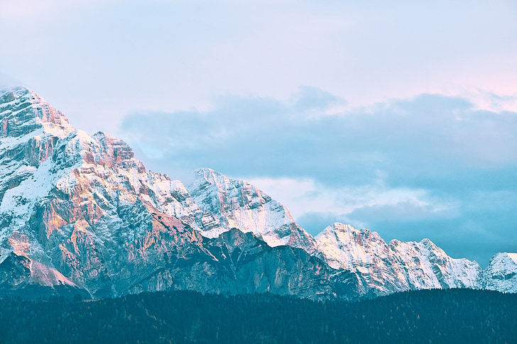 montanha, minimalismo, Terra, Alpes, neve, paisagem, Trentino