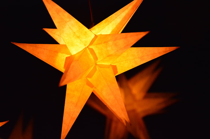 estrella, flor de Pasqua, adveniment, adventsstern, decoració de Nadal, llum