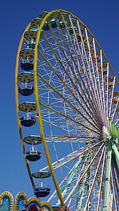 panoramsko kolo Wiener Riesenrad, pošteno, folk festival, Oktoberfest, leto trg, vrtiljak, luči