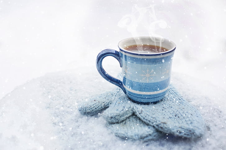 kopi, mug, musim dingin, minuman, kopi mug, minuman, cangkir kopi