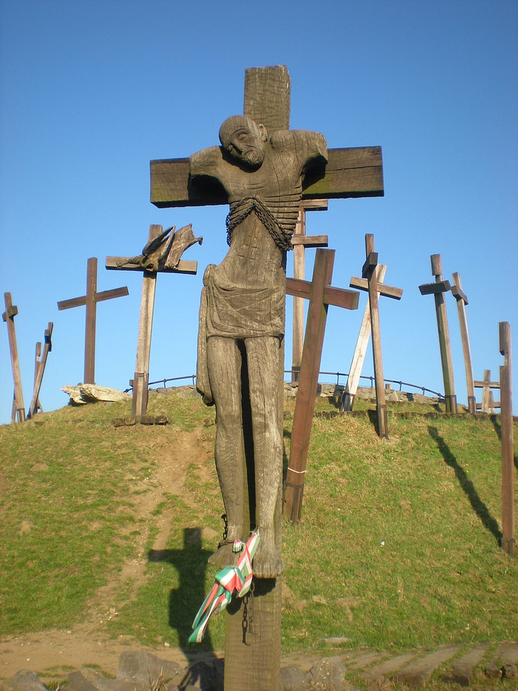 Batalla de mohi memorial, estàtua, Creu, Jesús, resurrecció, estacions de la creu, cristiana