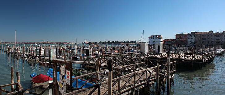 Italien, Venedig, Venezia, gondoler, båtar, vatten, Canale grande