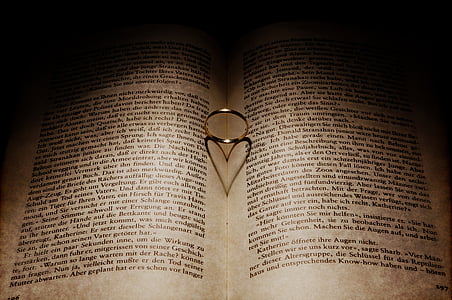 심장, 도 서, 읽기, 사랑, 페이지, 로맨스, 발렌타인의 날
