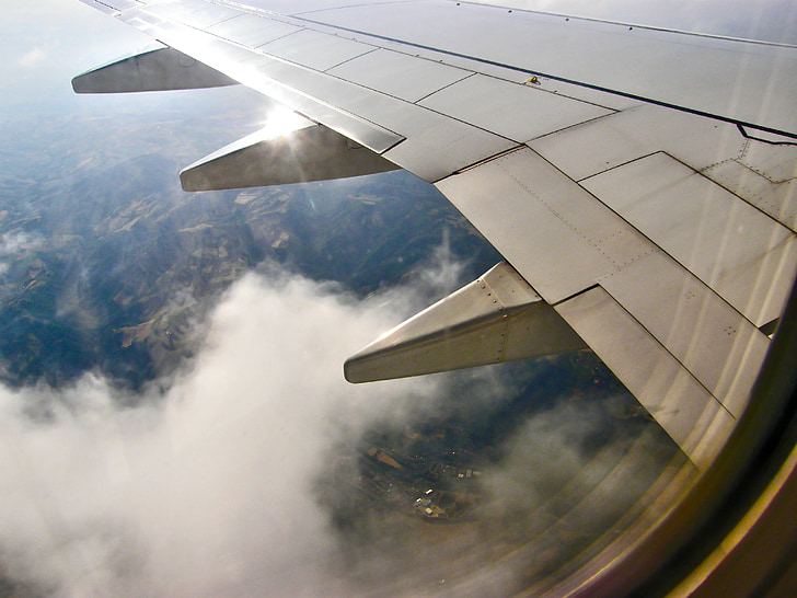 avião, ali, nuvem, aviões, companhias aéreas, Céus, ar