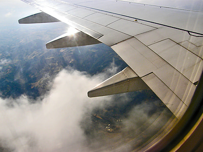 avió, Ali, núvol, aeronaus, línies aèries, cels, aire