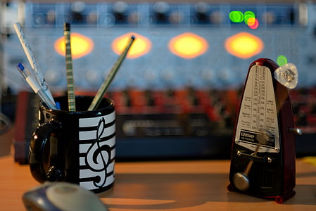 Metronome, đồng hồ, âm thanh studio, Bàn làm việc, âm nhạc, sản xuất âm nhạc, âm thanh