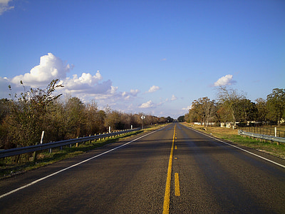 carretera, cel, l'autopista, país, veure, rural