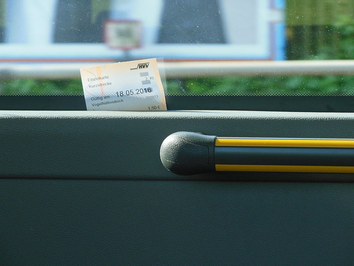 Hamburg, bus, ticket, vergeten, venster