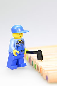 Lego, legomaennchen, mehed, töötajate, töö, edasi-tagasi, perioodilise nädal