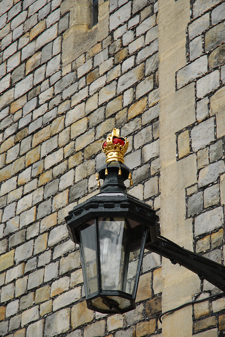 Zamek Windsor, Lampa, Korona, Anglia, Royal, Wielka Brytania, Windsor