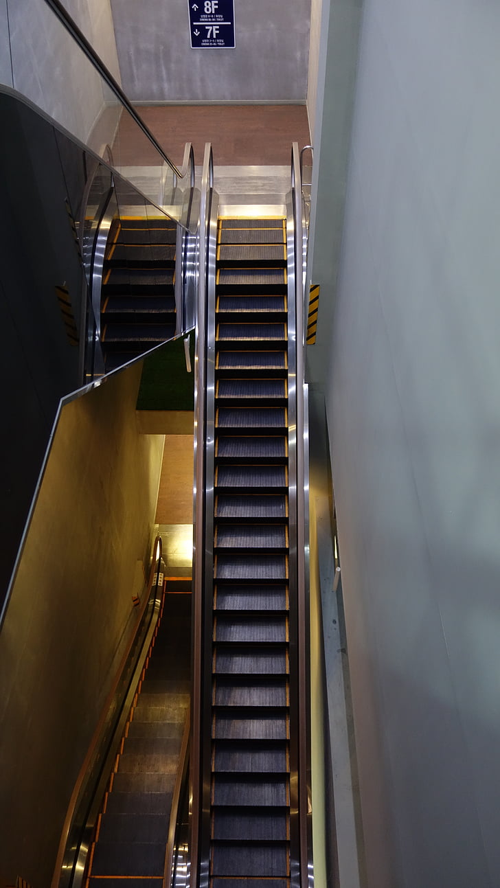 escalator, building, internal, floor, indoor, department store