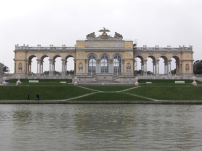 Schönbrunn, Wien, Österrike, trädgård, orangeriet, Park, byggnad