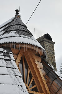 talvel, lumi, mäed, maja, Cottage, Biel, Frost