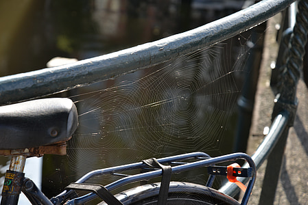 web, ánh sáng, xe đạp, màu đen, Amsterdam, Hà Lan, cổ điển