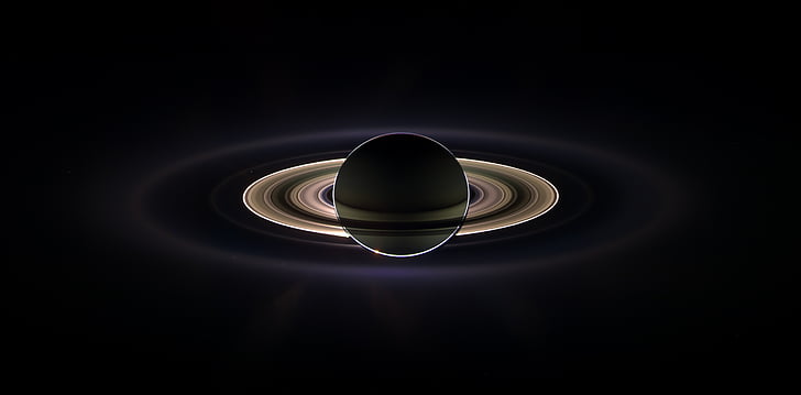 éclipse de Saturne, espace, sonde Cassini, éclipsant le soleil, Cosmos, Dim, lumière
