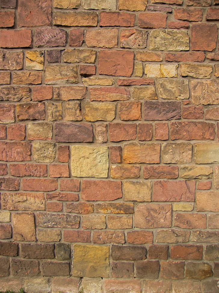 brick, sand stone, wall, natural stone, texture, structure, background