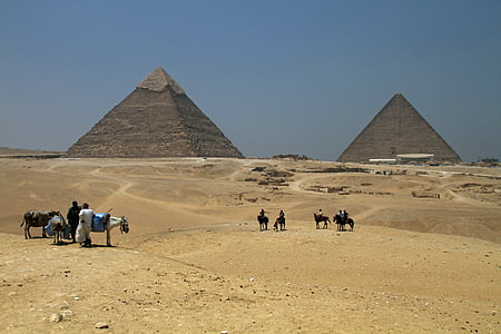Kahire, Mısır, Mısır, çöl piramitleri, çöl, seyahat, Piramit