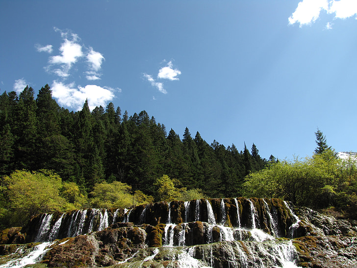 Falls, Jiuzhaigou, voyage en Occident, paysage