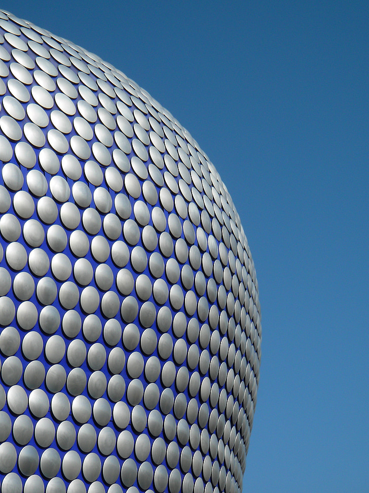 edifício, arquitetura, Selfridges, Birmingham, azul