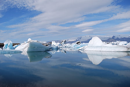 Island, Glacier, Ice, søen, Jökulsárlón