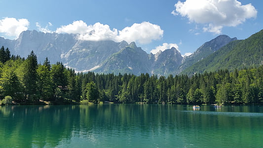 Lacul, alpin, Italia, Munţii, natura