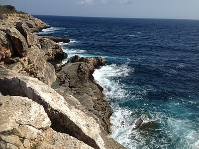 rocha, oceano, Costa, mar, litoral, natureza, Rock - objeto