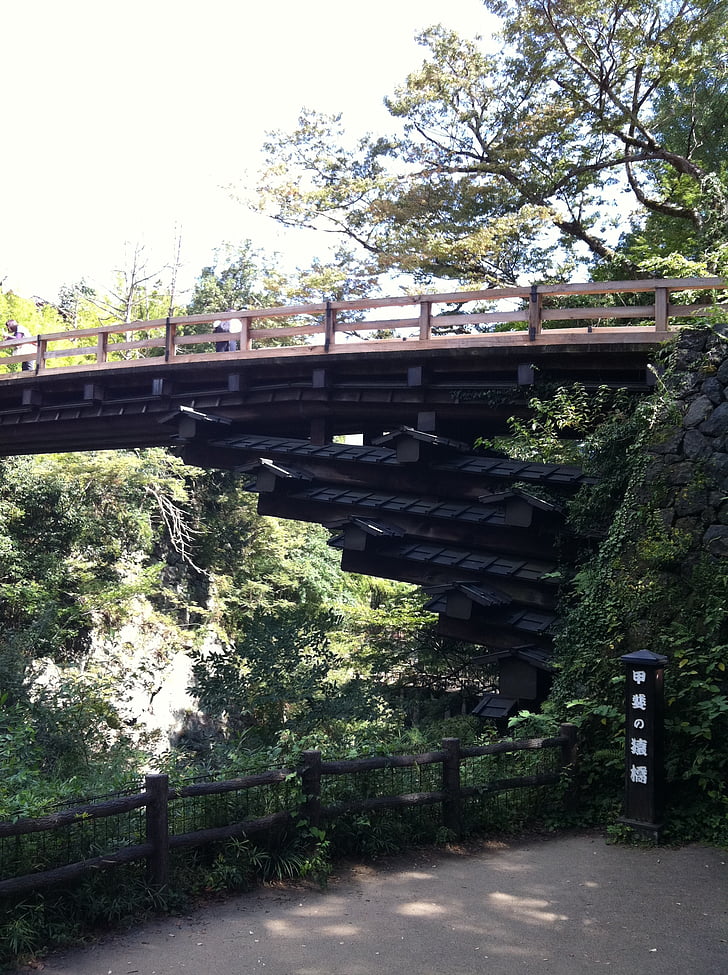 Яманаси, saruhashi, Япония 3 странных мостов