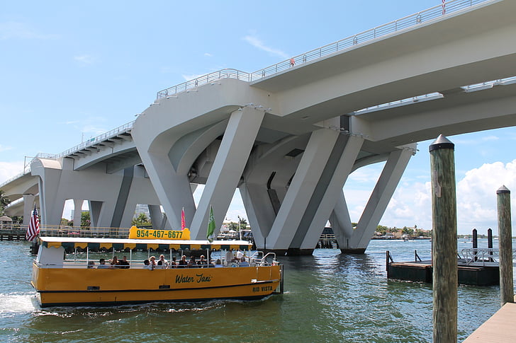 bridge, water taxi, intracoastal, boat, river, travel, sightseeing