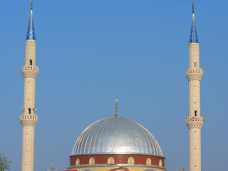 Mezquita de, bóveda, Minarete de, edificio, religión, Islam